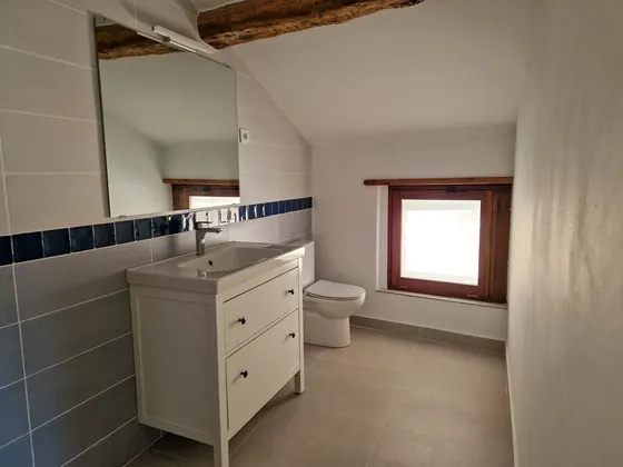 First floor blue bathroom