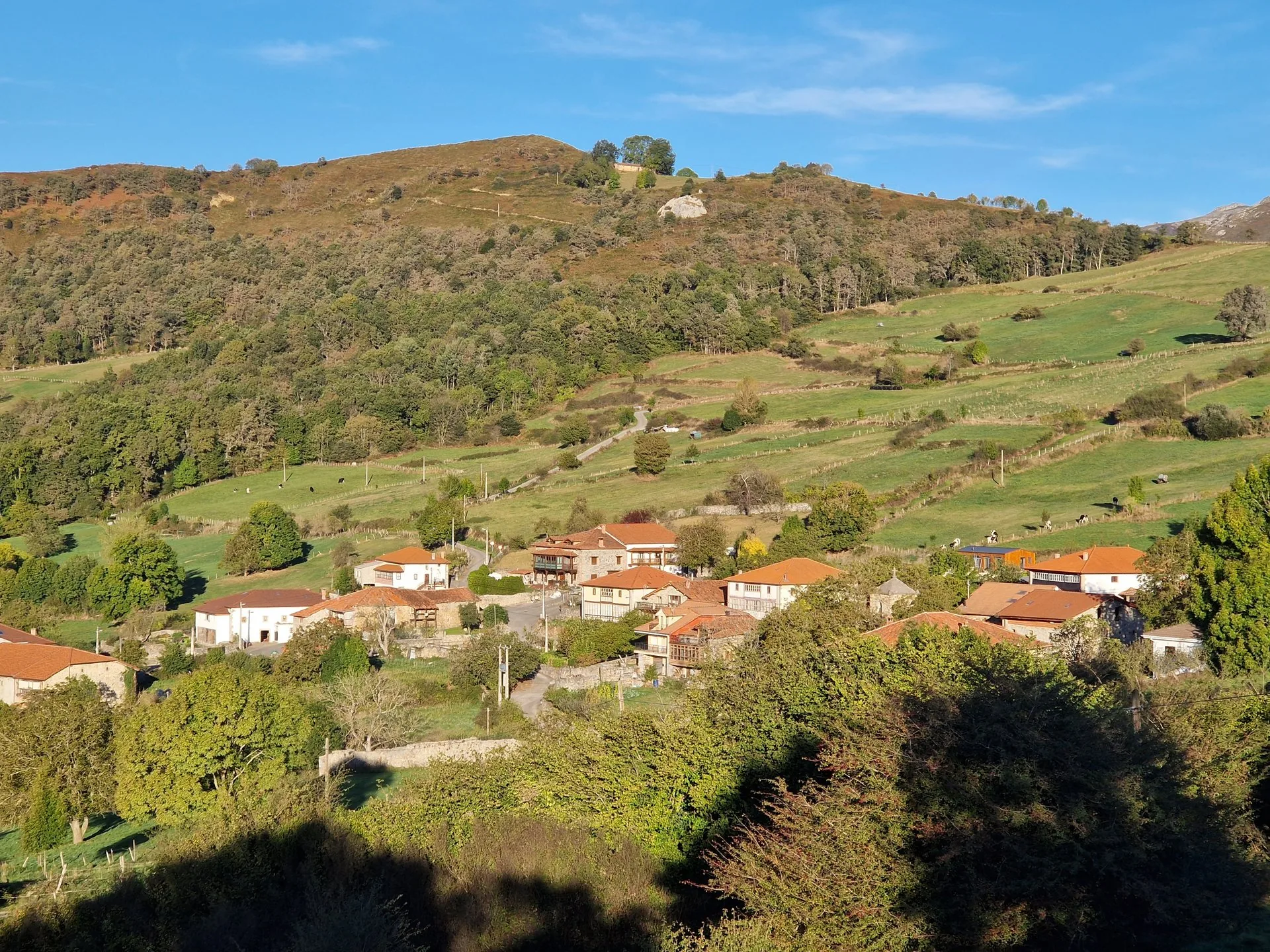 Panoramic view of Aja village
